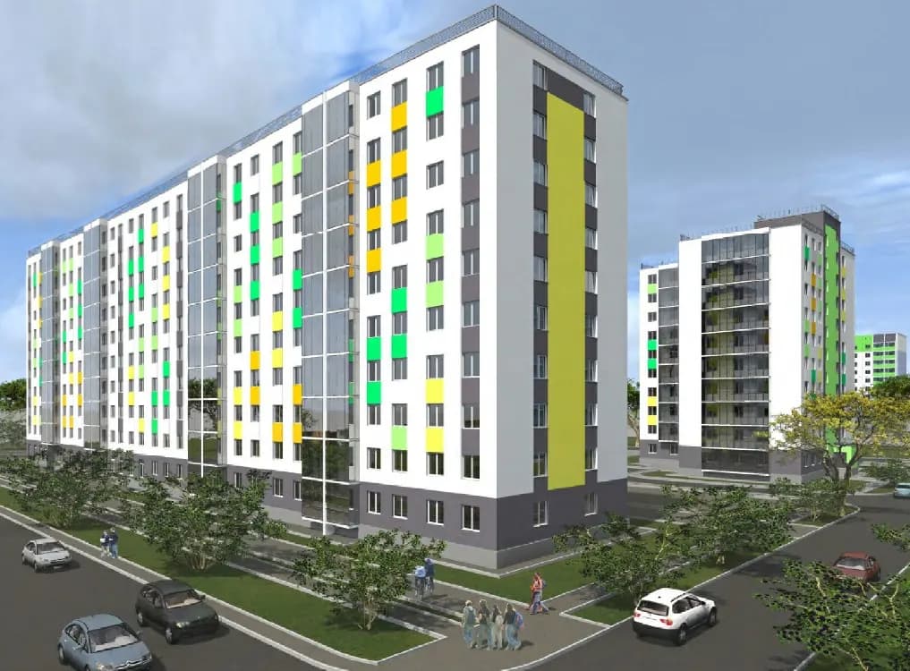 Жилой дом, Уфа, Кировский район, микрорайон «Кузнецовский Затон», квартал 56 на участках 56/10, 56/11, 56/12