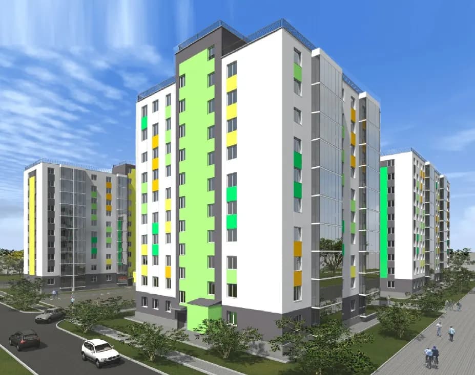 Жилой дом, Уфа, Кировский район, микрорайон «Кузнецовский Затон», квартал 56, на участках 56/10,56/11,56/12