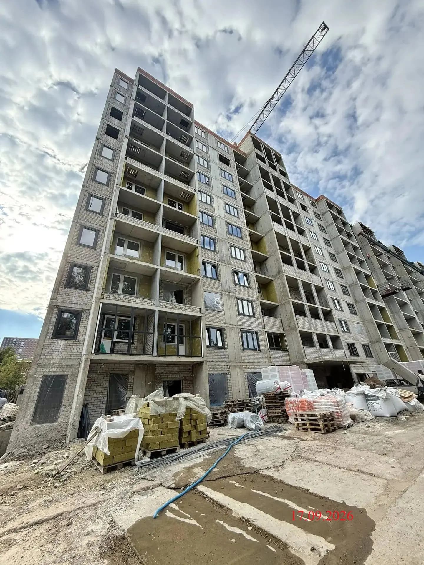 Жилой дом, Уфа, Улица Красноводская: ход строительства, сентябрь 2026